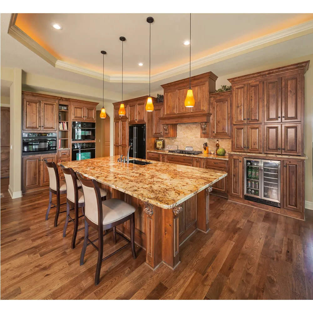 kitchen with dark brown cabinets