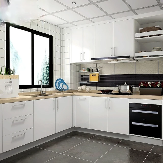 two tone kitchen cabinet