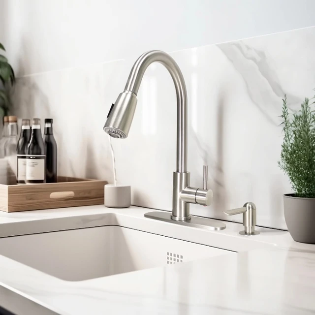 Kitchen Faucet with Soap Dispenser