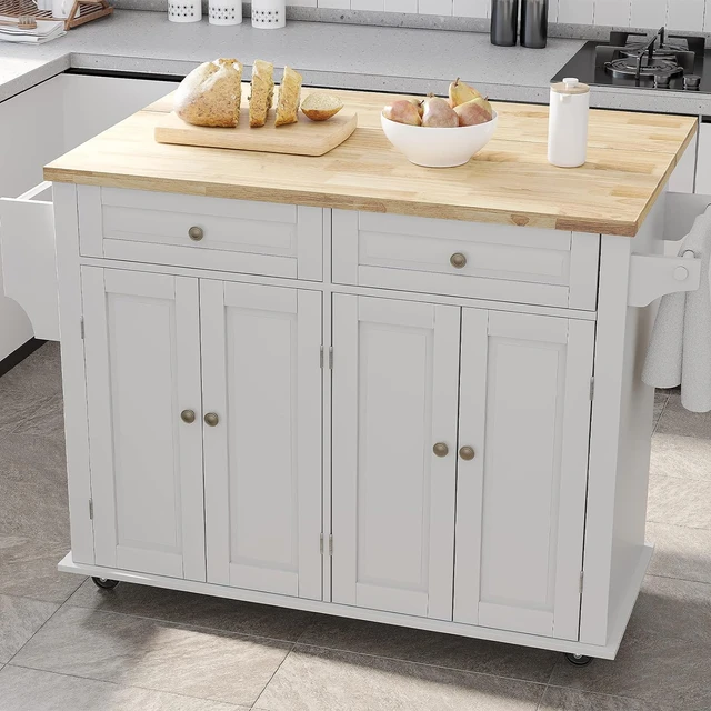 The Elegance and Practicality of a White Oak Kitchen Island