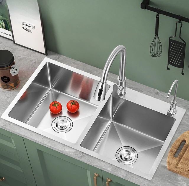 double sink kitchen plumbing