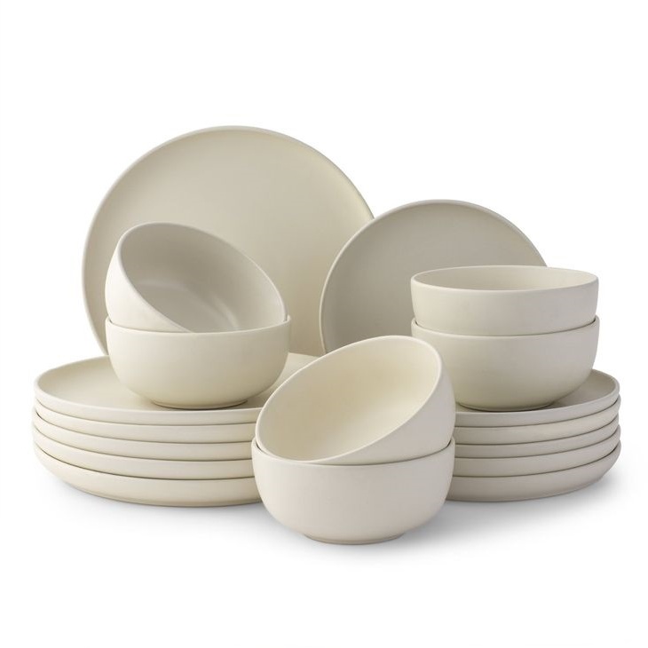 White tableware