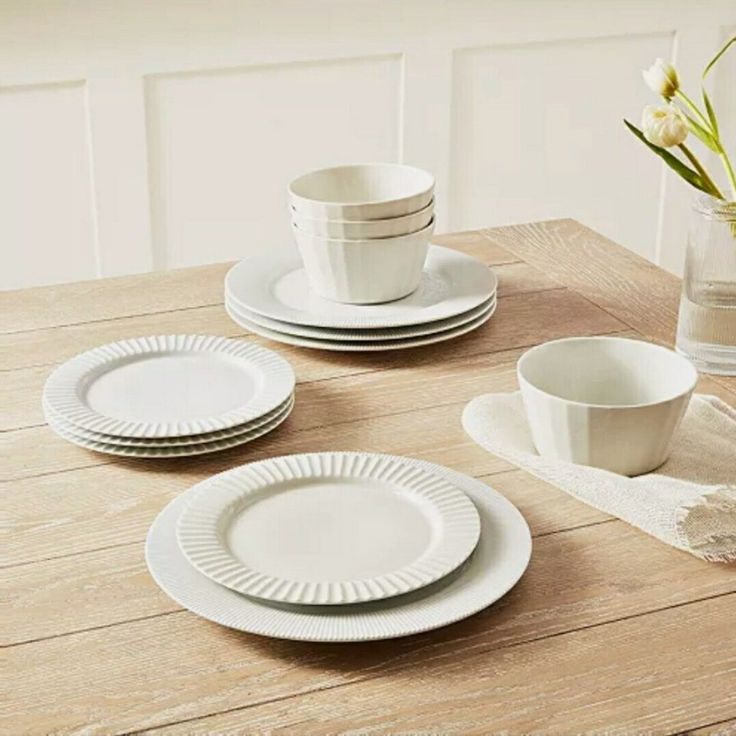 White tableware