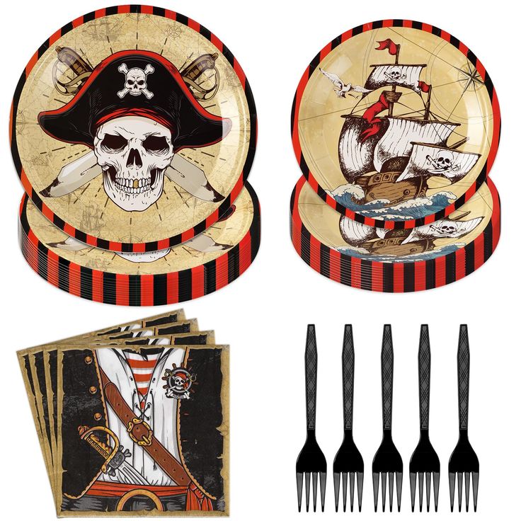 pirate party tableware