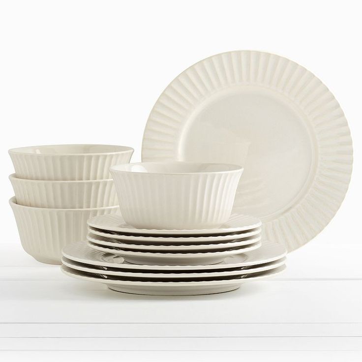 White tableware